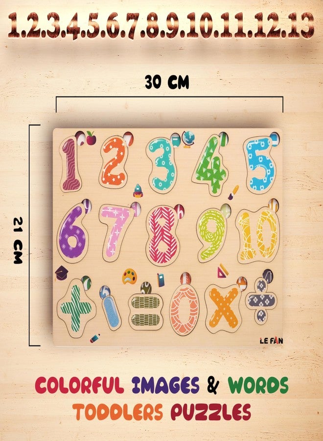 Lefan Fun and Educational Wooden Number Puzzle for Kids - Alphabet Puzzle Toy, Perfect for Teaching - Interactive Smart Board for Learning - Ideal Educational Toy for Kids - Image 3